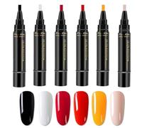 Penne per smalto per unghie - Penna per smalto per donne | 6 colori a 6 ostacoli di smalto per unghie con 6 coloranti, senza penna per smalto per unghie professionale UV