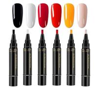 Penne Per Smalto Per Unghie - Penne Per Smalto Gel | Kit Artistico Per Smalto Secco | Penne Di Vernice Per chi0do Gel A 6 Colori Non UV Kit Di Pittura Per Smalto Per Unghie Per Donne Adolescenti Manic