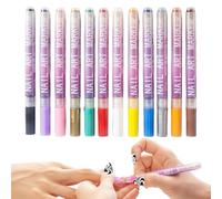 Penne per unghie, 12 colori, punta doppia, design a punta fine, per salone, feste, vacanze, matrimoni, servizi fotografici, ragazze, donne, principianti