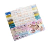 Penne per unghie ad asciugatura rapida, a doppia testa, 12 pezzi, penna di design, per la bellezza dei piedi, per la pratica del salone e della casa