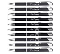 Penne Personalizzate con Nome Inciso Penne a Sfera Personalizzabili Regalo per Matrimonio Compleanno Natale La Laurea Ufficio Commerciale (Nero)