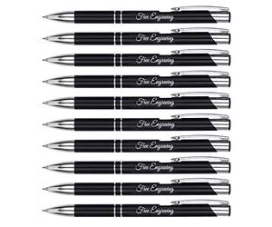 Penne Personalizzate con Nome Inciso Penne a Sfera Personalizzabili Regalo per Matrimonio Compleanno Natale La Laurea Ufficio Commerciale (Nero)