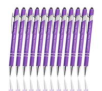 Penne Personalizzate con Nome, Penne a Sfera Personalizzabile con Incisione Nome Logo Messaggio, 12 Pezzi Metallo Soft Touch Penna Personalizzata per Compleanni, Laurea, Anniversari(Inchiostro Nero)