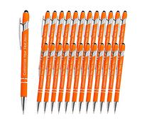 Penne Personalizzate con Nome, Penne a Sfera Personalizzabile con Incisione Nome Logo Messaggio, 24 Pezzi Metallo Soft Touch Penna Personalizzata per Compleanni, Laurea, Anniversari(Inchiostro Nero)