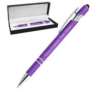 Penne Personalizzate con Scritta Nome Inciso Penne a Sfera Personalizzabili con Stilo Regalo per Matrimonio Compleanno Natale La Laurea Ufficio Commerciale, Viola