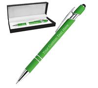 Penne Personalizzate con Scritta Nome Inciso Penne a Sfera Personalizzabili con Stilo Regalo per Matrimonio Compleanno Natale La Laurea Ufficio Commerciale, Verde Chiaro