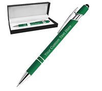 Penne Personalizzate con Scritta Nome Inciso Penne a Sfera Personalizzabili con Stilo Regalo per Matrimonio Compleanno Natale La Laurea Ufficio Commerciale, Verde