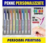PENNE personalizzate con stampa a colori LOGO gadget promo pubblicità aziendale