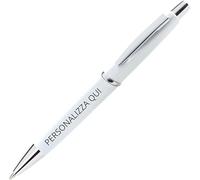 PENNE PERSONALIZZATE CON STAMPA A COLORI UV, PENNE IN PLASTICA (25 PEZZI, BIANCO)