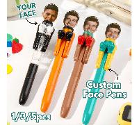 Penne personalizzate divertenti per studenti - 1/3/5 pezzi di penne con volto da boxe personalizzate per il ritorno a scuola, forniture per la classe, regali per la festa degli insegnanti e motivazion