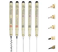 Penne Pigment Liner,Micro Penne Da Disegno,Pigment Liner Micro Penne Da Disegno,Fineliner in Nero,Calligrafia Pennarelli Pen,Fineliner Penne,Pigmento Pennarelli Disegno,Per Schizzi/Illustrazioni,5PCS