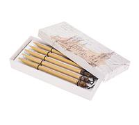 Penne Qalam di Canna di bambù, Penna a Immersione per Calligrafia 5PCS, Penne per Calligrafia Manga Vintage Artigianali per Scrivere, Disegnare, Dipingere (Set di punte in bambù naturale)