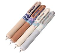 Penne retrattili, penne retrattili, penne retrattili, Fat Press Writing Pens Set di 4 - Punto sottile da 0,5 mm per studenti adulti che scrivono diario prendendo appunti per l'ufficio scolastico a