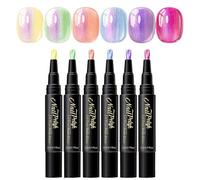 Penne Smalto Unghie Strumenti Per Manicure A Base D'Acqua 6 Colori