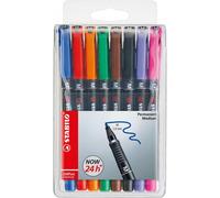 Penne Stabilo OHPen universal Medio (M) astuccio da 8 - 843/8