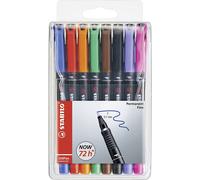 Penne Stabilo Permanent OHP Marker Per CD DVD Wallet Di 8 Colori Assortiti