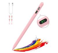 Penne Stilo MoKo Per Schermi Touch, Stilo Con Indicatore Carica, Rosa | Ricarica Veloce, Compatibile Con iPad/iPhone/Samsung/Lenovo, Tablet E Smartphone iOS E Android, Penna Touch Universale