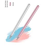 Penne stilo per touch screen (2 pezzi), penne Luntak ad alta sensibilità per iPad, iPad Pencil compatibili con/Apple/iPhone/Pad/Android/Microsoft Tablet/Nintendo Switch, rosa/argento