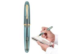 Penne stilografiche per la scrittura | Penne con punta in metallo con convertitore di inchiostro ad alta capacità in resina 9019 - Penna da lavoro portatile per prendere appunti, penna elegante per st