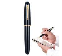 Penne stilografiche per la scrittura,Penne stilografiche con punta in metallo con convertitore di inchiostro ad alta capacità in resina 9019 | Penna regalo portatile con clip dorata, eleganti penne st