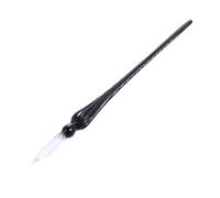 Penne stilografiche vintage in vetro filettate con testa rotonda, inchiostro di riempimento per calligrafia, forniture artistiche (nero, senza scatola)