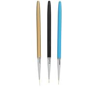 Pennelle per rivestimenti per nail art professionali impostati per la pittura per chiodi per capelli in lega di nylon in lega di alta qualità per la casa e il salone Usa 3pcs 7mm