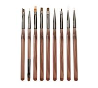 Pennelli, 9 pennelli per nail art, pennelli per nail liner per uso domestico e salone, pennelli per smalto, set di strumenti