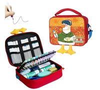 Pennelli da colorare, set di pennarelli,Set di pennarelli da disegno per | Set di pennarelli per anatra con astuccio per matite, 48 pennarelli per pittura, set di penne