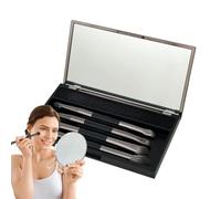 Pennelli da trucco a doppia faccia - Confezione da 4 pennelli da viaggio, applicatore per fondotinta e correttore, set di pennelli da trucco compatti per viso, strumento cosmetico per uso domestico e