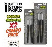 Pennelli di Gomma COMBOx10 pennelli - Punta #0 e #2 - Nero FIRM - Punta Silicone