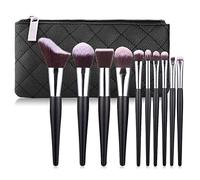 Pennelli for trucco, Pennello for fard, Set di pennelli for trucco, Pennelli for trucco, Set di pennelli for trucco da 10 pezzi Set for fondotinta in polvere, fard, ombretto, spugna, capelli morbidi,