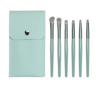 Pennelli for trucco, Pennello for fard, Set pennelli for trucco, Pennelli for trucco, 6 set di pennelli cosmetici, portatili, con ombretto, pennello for sopracciglia, strumento for trucco occhi(Green)