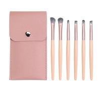 Pennelli for trucco, Pennello for fard, Set pennelli for trucco, Pennelli for trucco, 6 set di pennelli cosmetici, portatili, con ombretto, pennello for sopracciglia, strumento for trucco occhi(Pink)