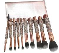 Pennelli for trucco, Pennello for fard, Set pennelli for trucco, Pennelli for trucco, Set di pennelli for trucco con avvolgimento di diamanti da 10 pezzi, Pennello for capelli morbidi con avvolgimento