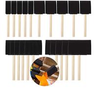 Pennelli in Spugna,20 Pezzi Spugne per pittura Pennello in schiuma con manico in legno Set pennelli pittura in spugna,per Acrilici, Oli e Acquerelli