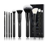 Pennelli Jessup 10 pezzi Set di pennelli per trucco professionale Fondotinta in polvere Blush Contour Bronzer Concealer Ombretto Blending Eyeliner per sopracciglia Spoole T323