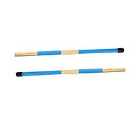 Pennelli Legno per Tamburo Jazz, 1 Paio, per Esecuzioni Folk | Superficie Liscia, Presa Comoda, Suono Lieve, Bastoni Blu, Set Pratico per Strumenti Musicali