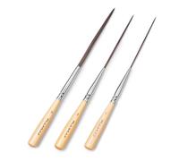 Pennelli Liner Extra Lunghi - Set di 3 Pennelli Artistici in Pelo di Bue per Riempire gli Angoli, Segnare, Contornare e Rifinire i Bordi | Pennello Rigger, Ideale per Acquerello, Acrilico e Olio