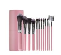 Pennelli Make Up Set Di 12 Pennelli For Il Trucco Con Scatola, Adatti For Fondotinta, Ombretto, Contorno Occhi Set Pennelli Make Up(Pink)
