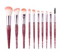 Pennelli Make Up Set Di Pennelli For Il Trucco Da 10 Pezzi For Fondotinta, Ombretto, Sopracciglia, Fard, Correttore Set Pennelli Make Up(Rot)