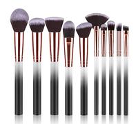 Pennelli Make Up Start Makers 10 Pezzi Premium Pennelli per Trucco Set Viso e Occhi, Sintetici per Fondotinta Correttori in Polvere Ombretto Arrossito