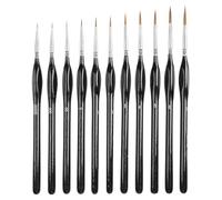 Pennelli Miniature, 11 Pennelli Miniature Professionali, Set Pennelli Fine Pittura per Artisti Vernici Acriliche, Acquerelli, Oli, Guachi, Miniatura
