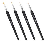 Pennelli Modellismo,Pennelli per Pittura,Pennelli per Piccoli,Pennelli per Dettagli,Miniatura Pennelli,per Dipingere,Oli,Acquerelli,Miniatura,Modello,Viso Pittura,Nail Art,4 Pezzi (0,00,000 e 1)