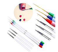 Pennelli nail art kit manicure punta fina misure diverse pennellini 6 unita disegnare unghie accessori bellezza dettagli acrilico gel decori set decorazione estetica idea regalo originale