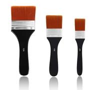 Pennelli per Dipingere, 20/40/70 mm Set di Pennelli Pittura Acquerelli Professionali per Acrilico, Acquerello, Gouache e Olio (3PCS)