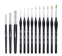 Pennelli per modellismo Pennello a secco, set di 13 pennelli in miniatura per micro dettagli, pennelli piccoli per dettagli fini per acrilici, acquerelli e pittura per numero, statuetta, Warhammer 40k