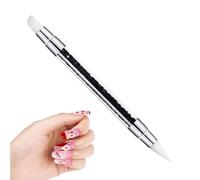 Pennelli per nail art a doppia estremità, strumenti per punteggiare, strumento per intaglio per unghie con testa Duall, penna morbida per goffratura, manico in acrilico diamantato, pennello per nail