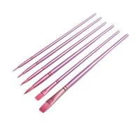 Pennelli per pareti - Pennelli - Set di 6 pennelli da artista | Pennelli in nylon sintetico con custodia per il trasporto per acrilico, olio, acquerello, guazzo, artigianato e pittura su roccia