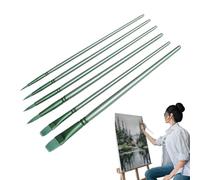Pennelli per pareti - Pennelli - Set di 6 pennelli da artista | Pennelli in nylon sintetico con custodia per il trasporto per acrilico, olio, acquerello, guazzo, artigianato e pittura su roccia