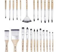 Pennelli per Pittura 24 Pezzi, Set per Acrilico, Acquerello, Olio